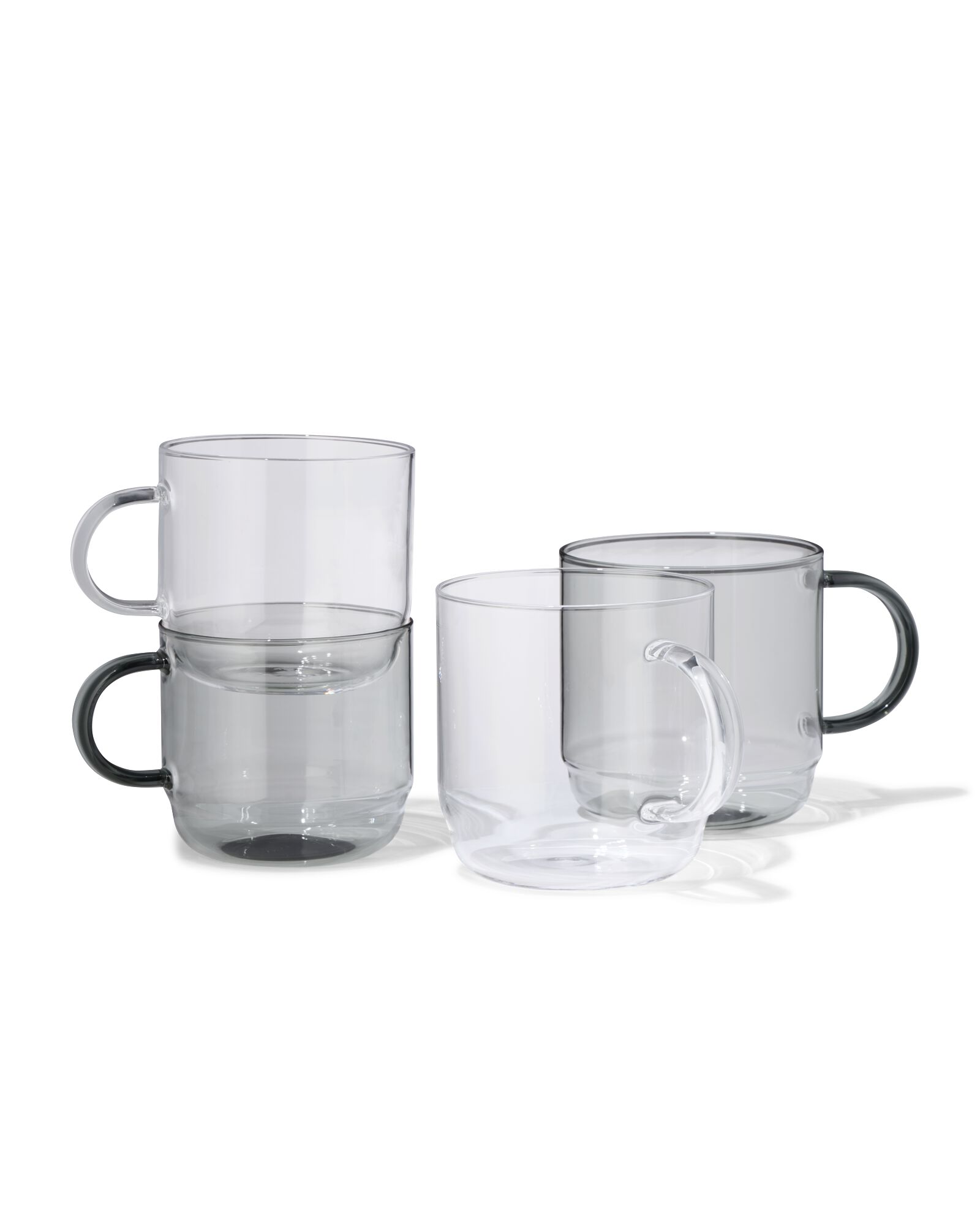 Cappuccinobecher 440 ml, Glas, anthrazit - 80660352 - HEMA