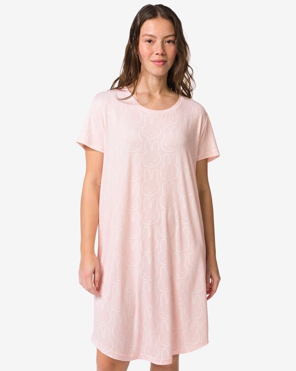 chemise de nuit femme Miffy jersey rose p&acirc;le rose p&acirc;le - 23401445LIGHTPINK - HEMA