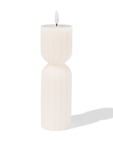 led vormkaars ⌀6.2x23cm diabolo ivoor - 13550135 - HEMA