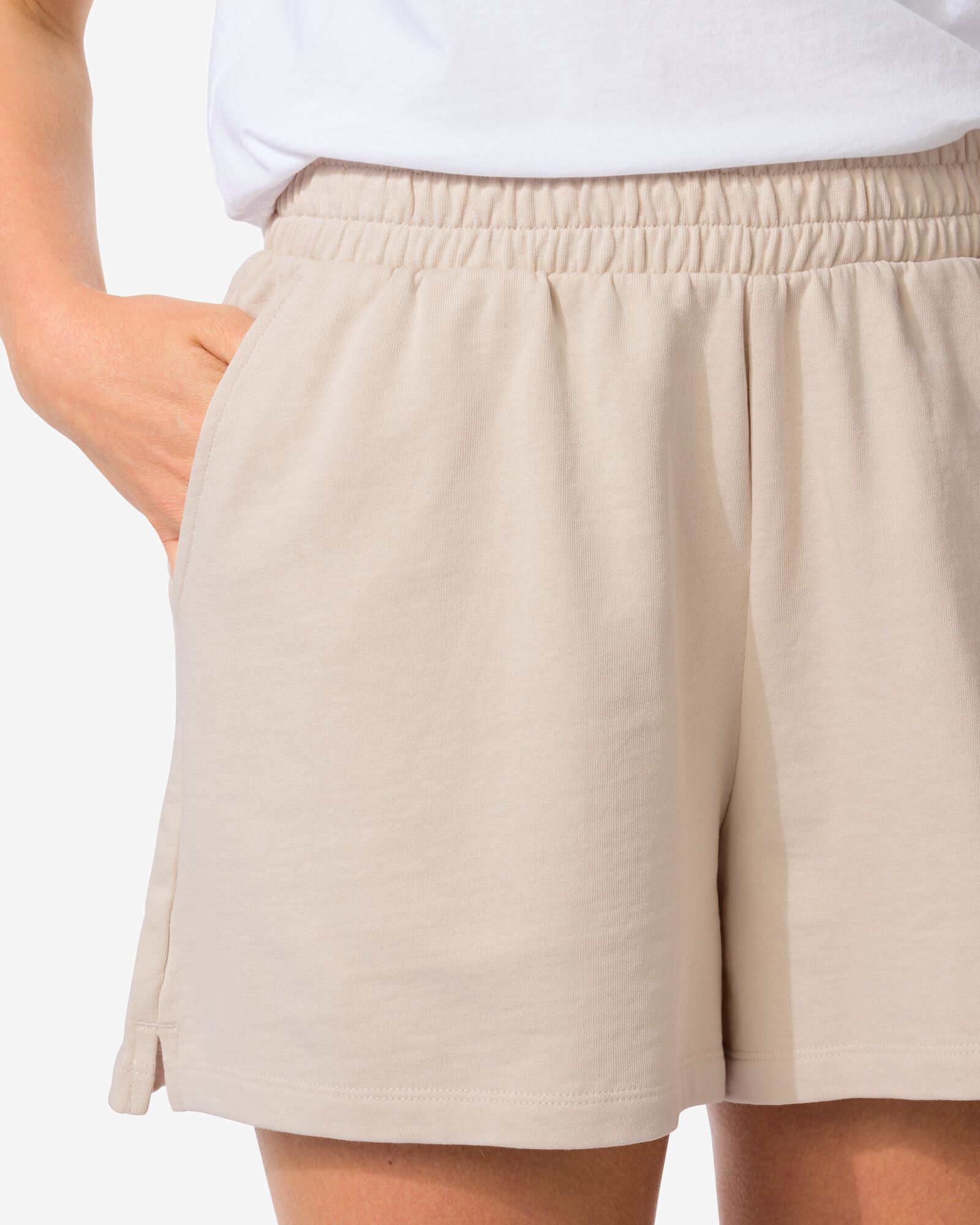 Damen-Sweatshorts cremefarben - 36080190CREAM - HEMA