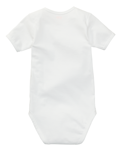 body – coton biologique stretch - 2 pièces blanc blanc - 1000005201 - HEMA