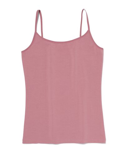 dames hemd katoen/stretch oudroze XL - 19630187 - HEMA