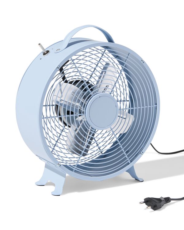 tafelventilator retro &Oslash;25.8cm blauw - 80200004 - HEMA