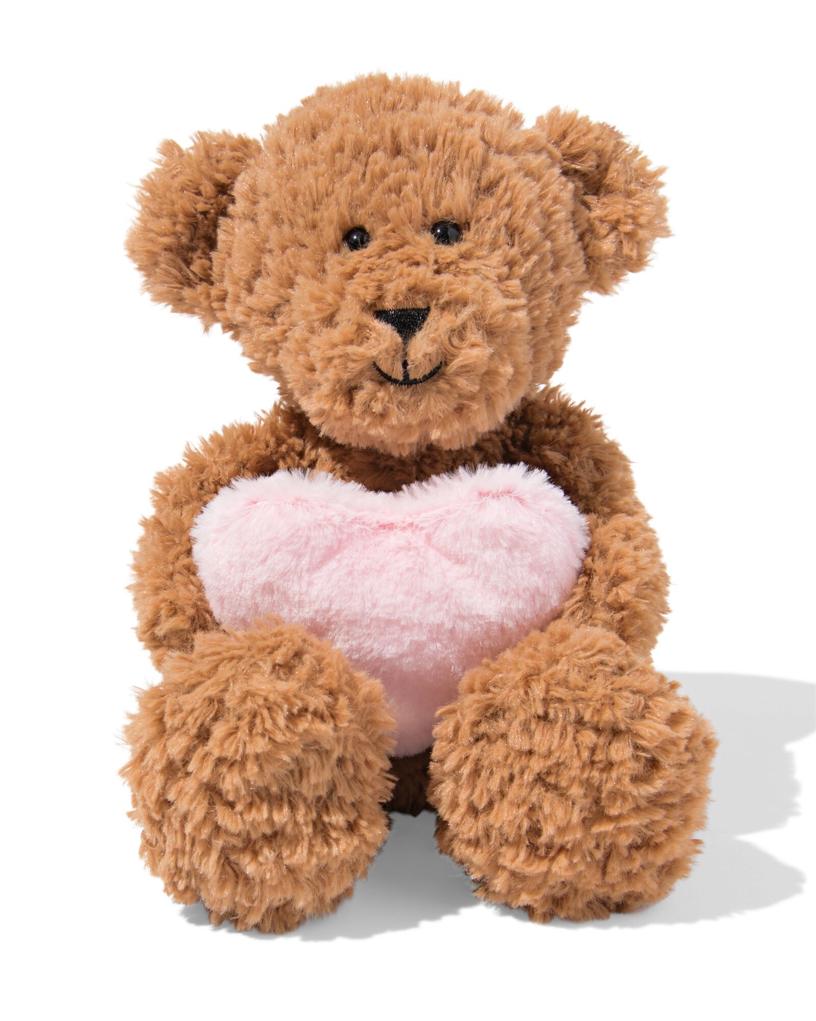 ours en peluche 14 x 14 x 20 cm avec pochette cadeau amour - 60800071 - HEMA