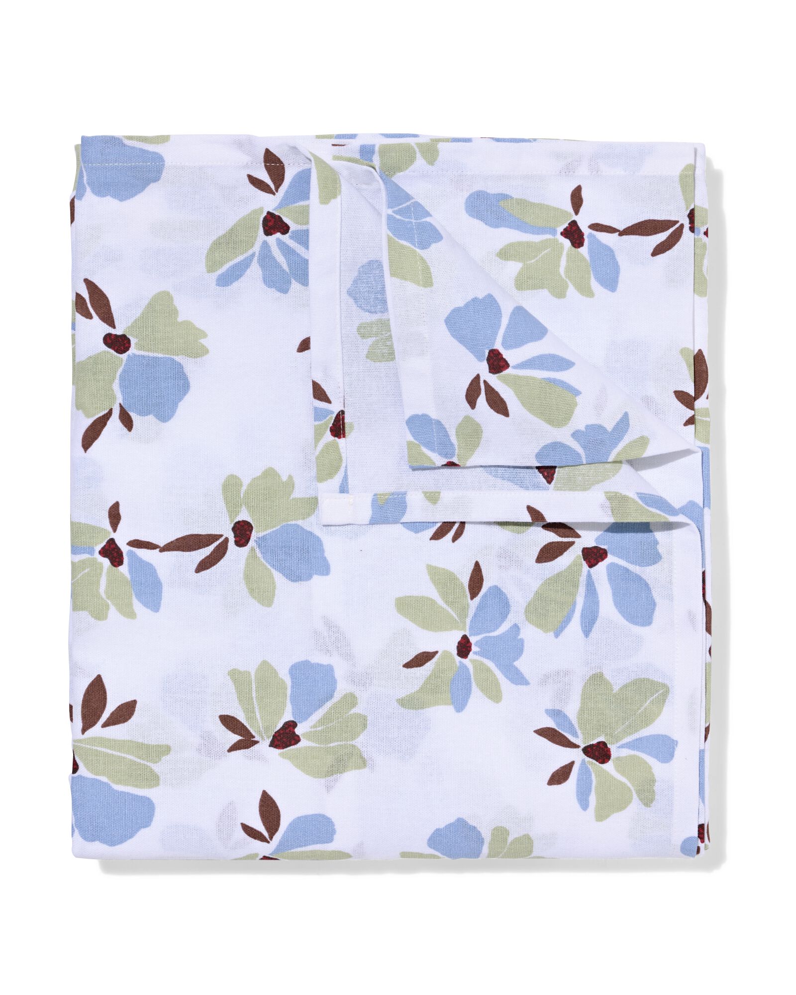 nappe 140x240cm coton fleurs vert-bleu - 5300036 - HEMA