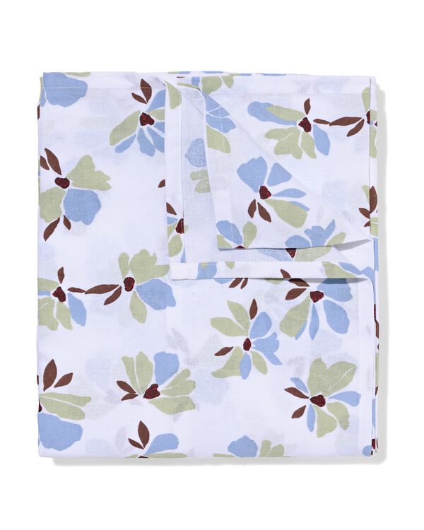 nappe 140x240cm coton fleurs vert-bleu - 5300036 - HEMA
