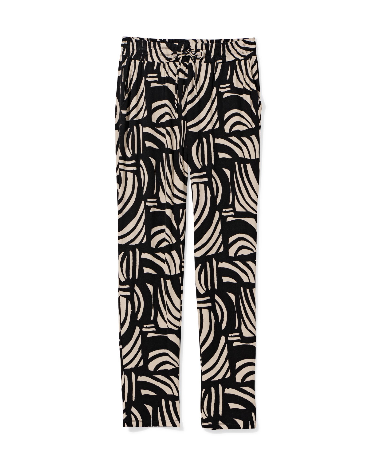 Damenhose Mila abstrakt schwarz - 36208985BLACK - HEMA