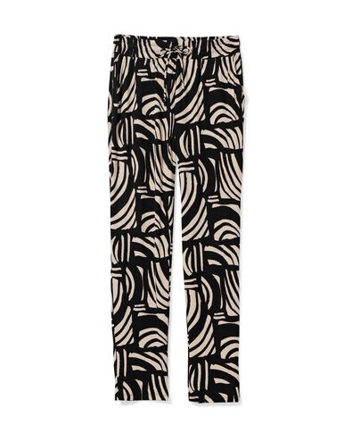 Damenhose Mila abstrakt schwarz - 36208985BLACK - HEMA