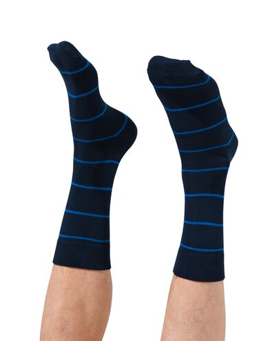 2 paires de chaussettes homme avec coton gris chiné gris chiné - 1000030642 - HEMA