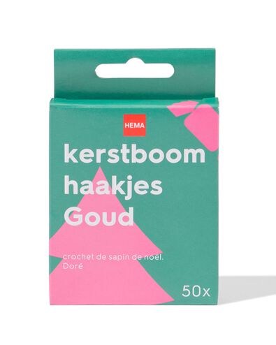 kerstboom haakjes goud - 50 stuks - 25130152 - HEMA