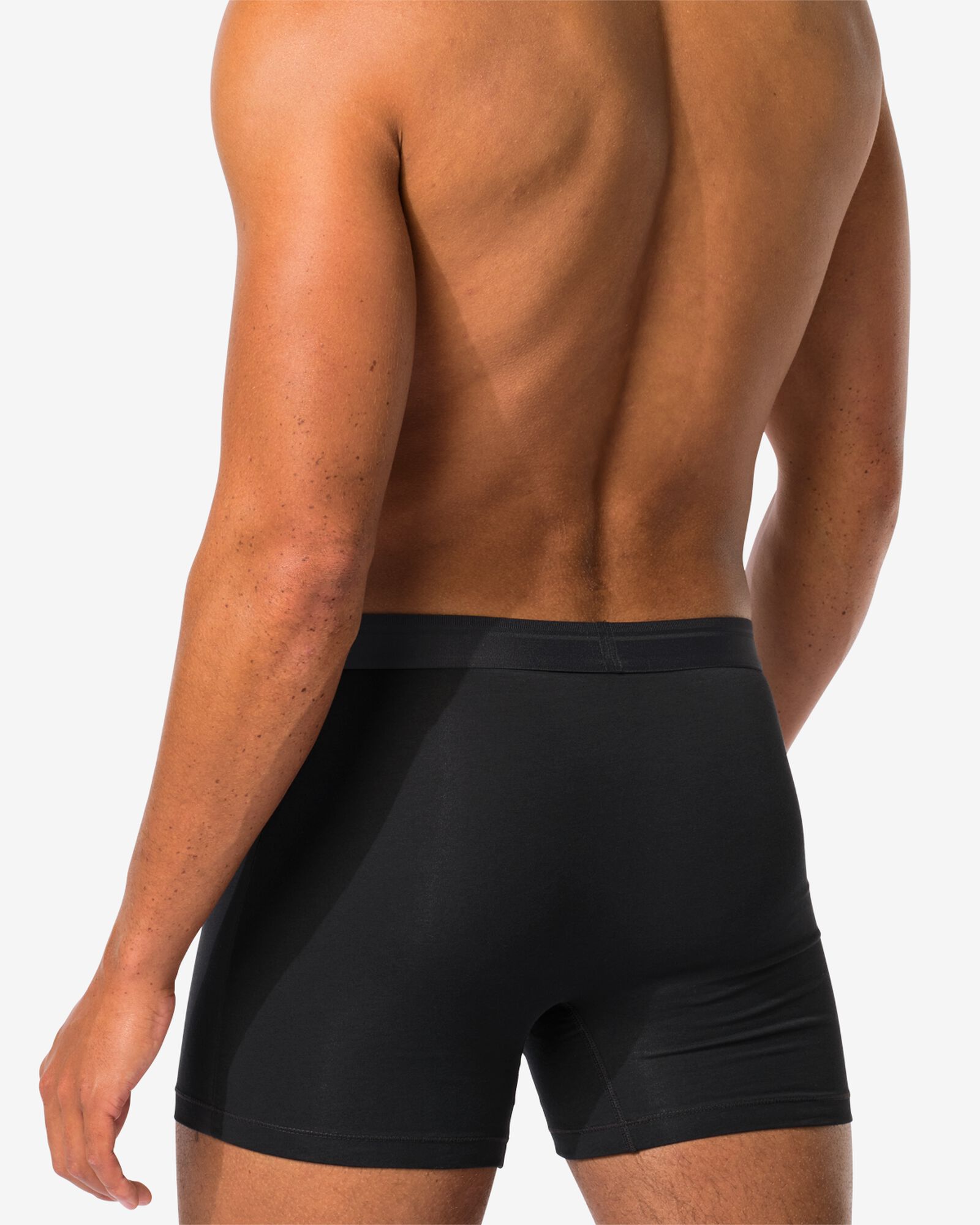 2er-Pack Herren-Boxershorts, lang, Real Lasting Cotton schwarz - 1000009933 - HEMA