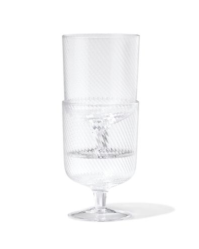 verre &agrave; vin 250ml verre Bergen relief torsad&eacute;  - 9401170 - HEMA