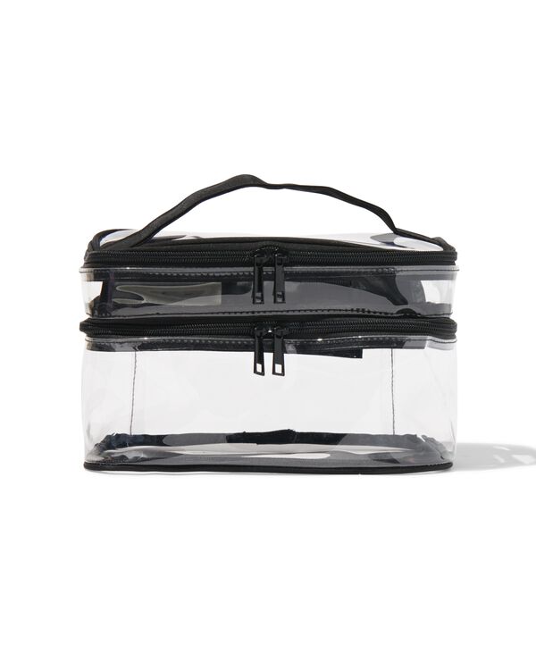 beautycase met organizer transparant 17x25x15 - 11890621 - HEMA
