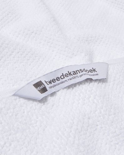 serviette de bain 2&egrave;me vie coton recycl&eacute; blanc - 1000031876 - HEMA