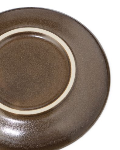 taartbord ⌀16cm Puur reactief glazuur donkerbruin - 9650178 - HEMA