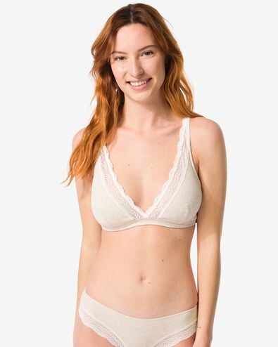 bralette met kant zonder beugel naturel naturel - 21900205NATURAL - HEMA