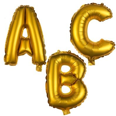 folie ballon A-Z goud - 1000019571 - HEMA
