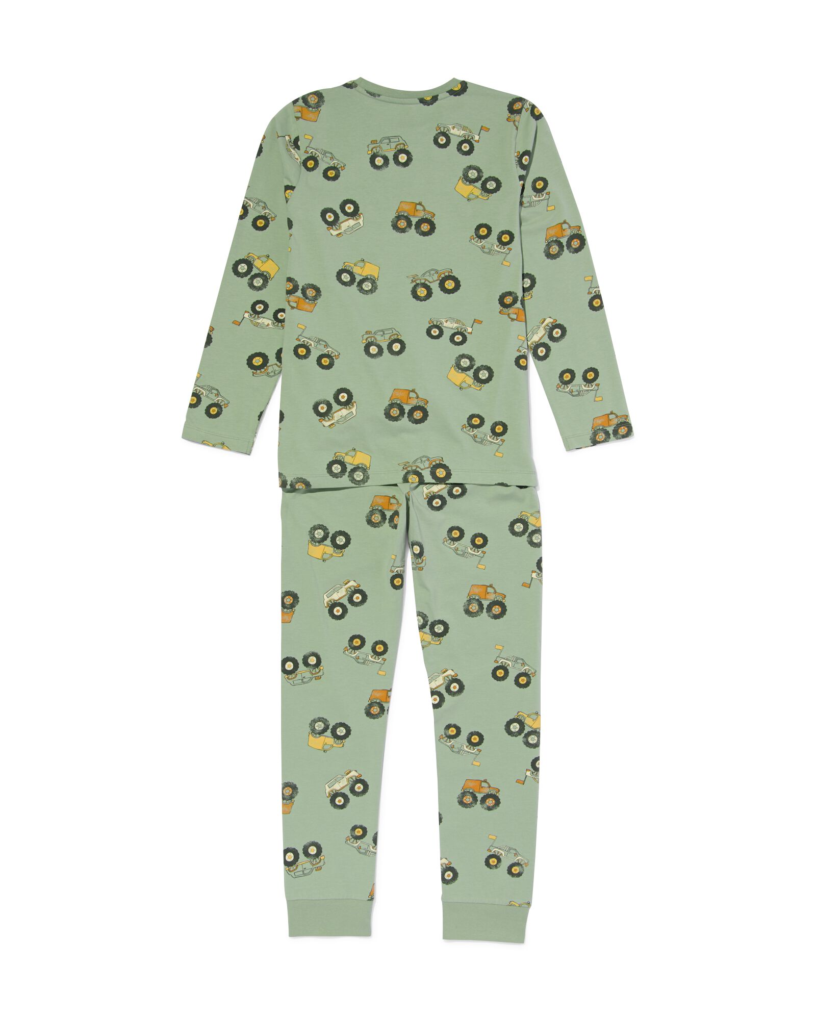 Kinder-Pyjama, Autos hellgrün hellgrün - 23070580LIGHTGREEN - HEMA