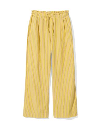 pantalon femme Koa avec lin jaune XL - 36278874 - HEMA