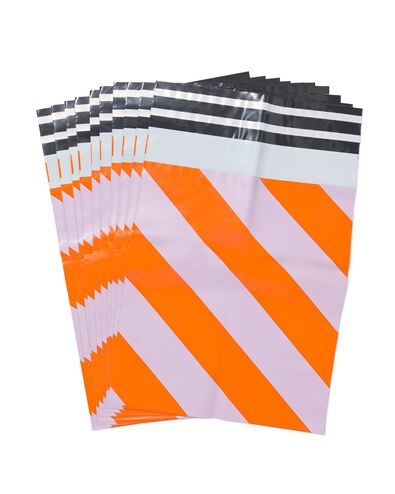 sacs d'expédition 33,5x43 cm rayures - lot de 10 - 14100152 - HEMA