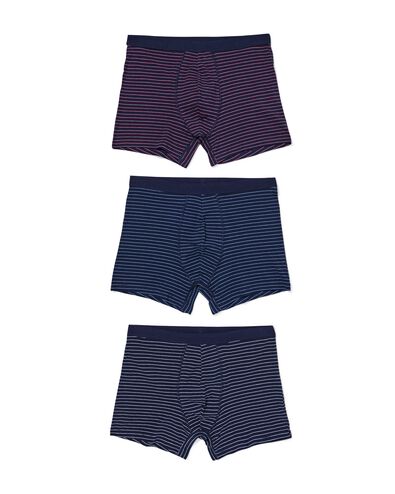 herenboxer strepen - 3 stuks donkerblauw donkerblauw - 19168330DARKBLUE - HEMA