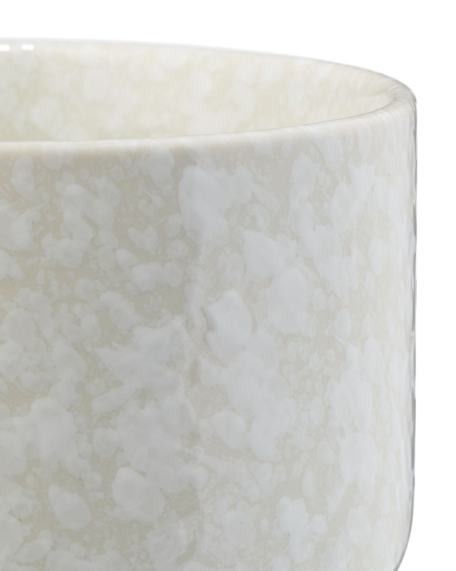 mug 350 ml fa&iuml;ence mouchet&eacute; blanc - 80660357 - HEMA