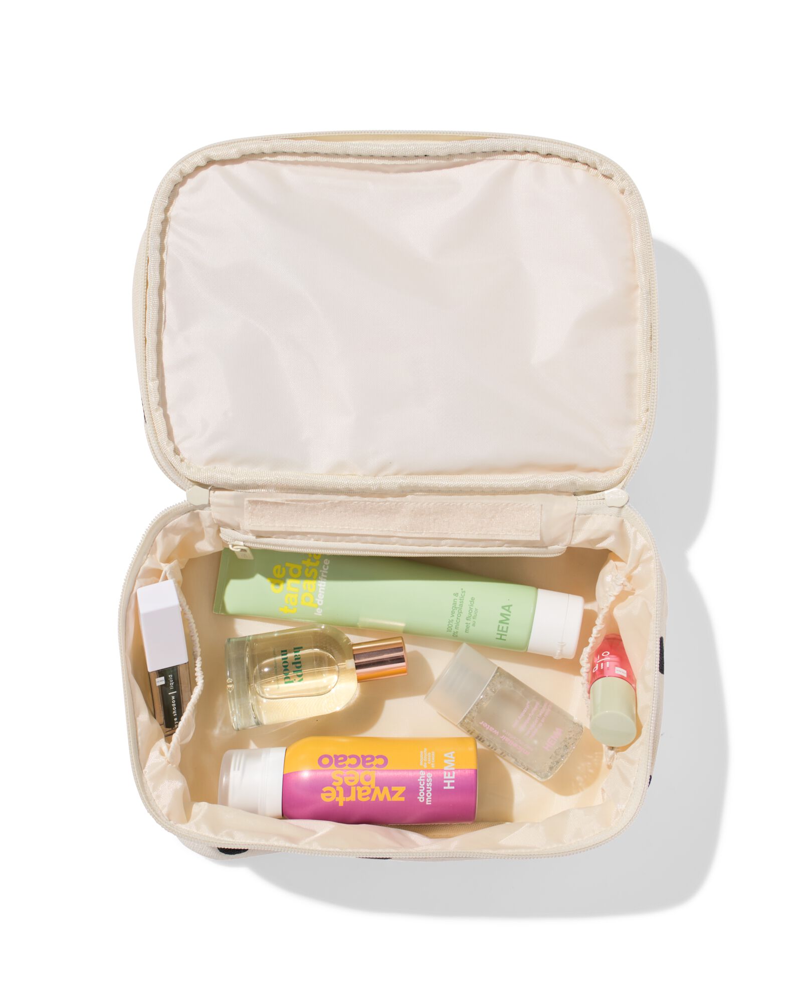 Beautycase aus Canvas mit Punkten - 11890678 - HEMA