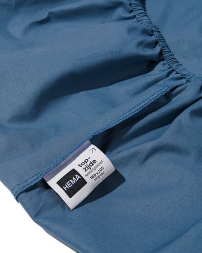 drap-housse boxspring coton doux 90x200 bleu - 5180102 - HEMA