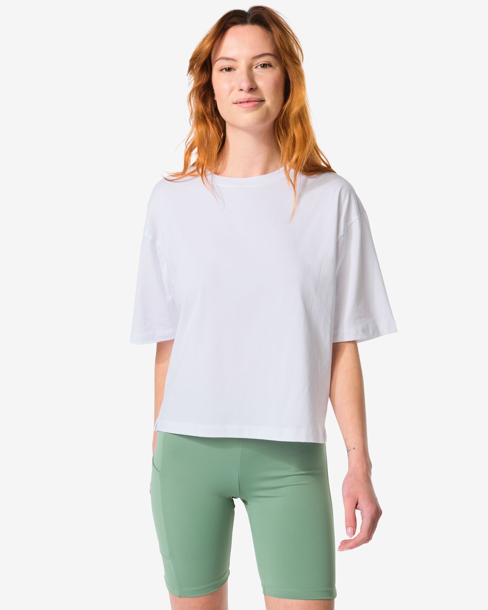 Damen-T-Shirt, Boxy Fit wei&szlig; wei&szlig; - 36090305WHITE - HEMA