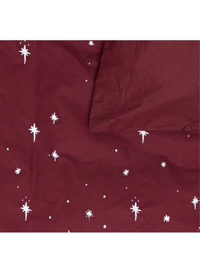 dekbedovertrek - zacht katoen - sterren donkerrood - 1000016621 - HEMA