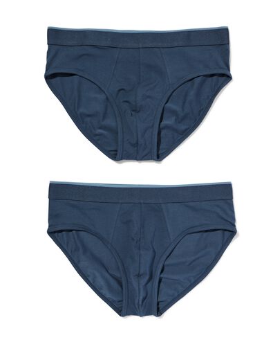 herenslips perfect comfort - 2 stuks donkerblauw donkerblauw - 19190330DARKBLUE - HEMA