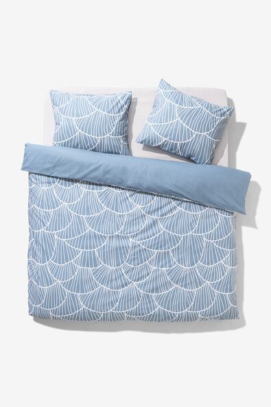 housse de couette en coton doux 240x200/220 champignons bleu - 5790193 - HEMA