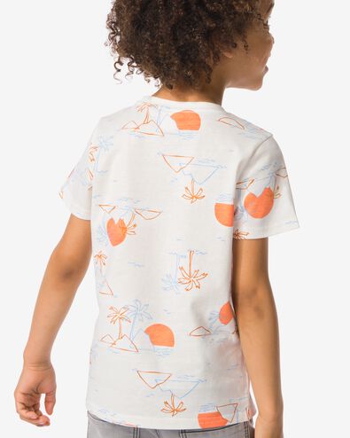 Kinder-T-Shirt, tropische Inseln weiß 86/92 - 30785677 - HEMA