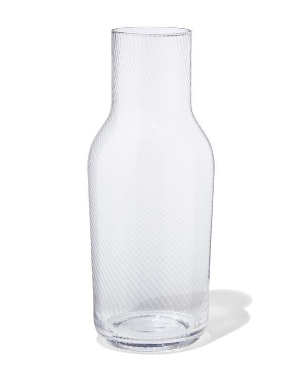 carafe 1,2L verre Bergen relief torsad&eacute; - 9401151 - HEMA