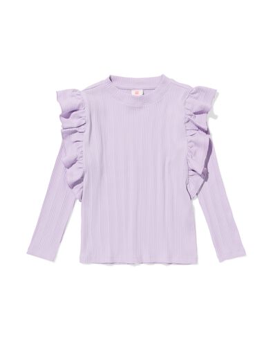 kinder T-shirt rib paars paars - 30841916PURPLE - HEMA