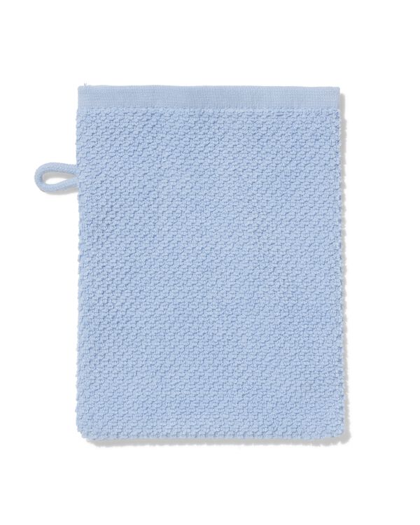 gant de toilette de seconde chance 16x21cm coton recycl&eacute; bleu clair - 5200237 - HEMA