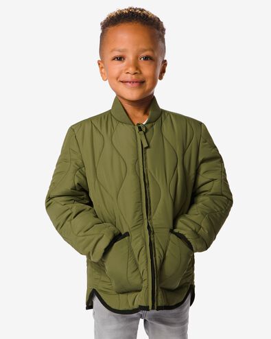 manteau rembourré matelassé enfant vert 110/116 - 30767746 - HEMA