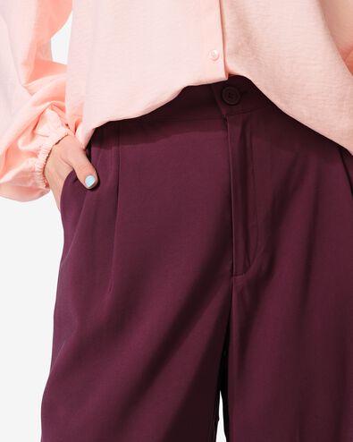 damesbroek Sarie regular fit bordeauxrood bordeauxrood - 36207470BURGUNDYRED - HEMA