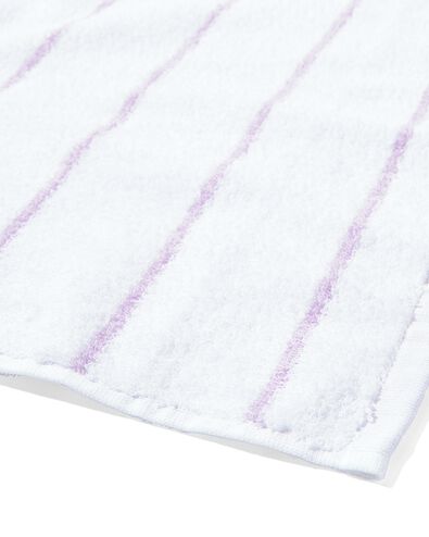 petite serviette 30x55 qualité épaisse blanche avec rayure lilas lilas petite serviette - 5254707 - HEMA