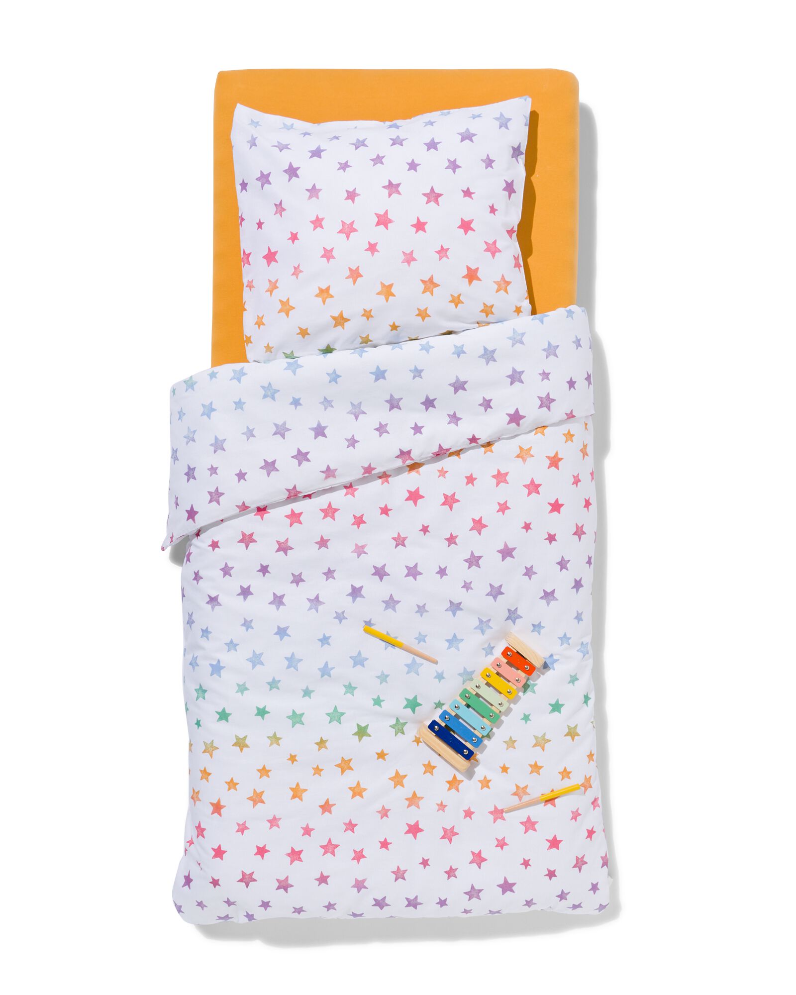 housse de couette coton doux enfant 120x150 &eacute;toiles - 5730217 - HEMA