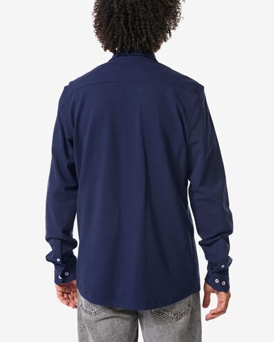 Herren-Oberhemd Billy, Pikee dunkelblau dunkelblau - 2101750DARKBLUE - HEMA