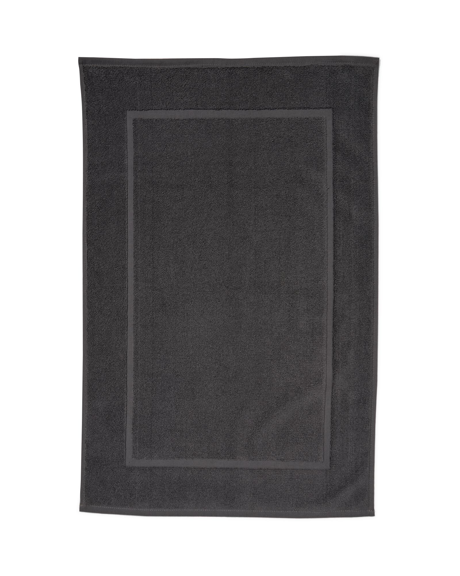 tapis de bain 50x80 qualité épaisse tissu gris foncé - 5250008 - HEMA