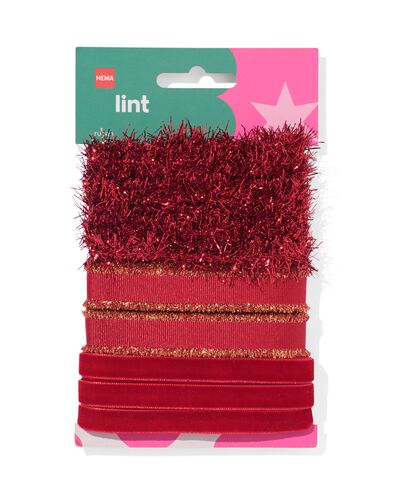 cadeaulint rood - 3 stuks - 25300087 - HEMA