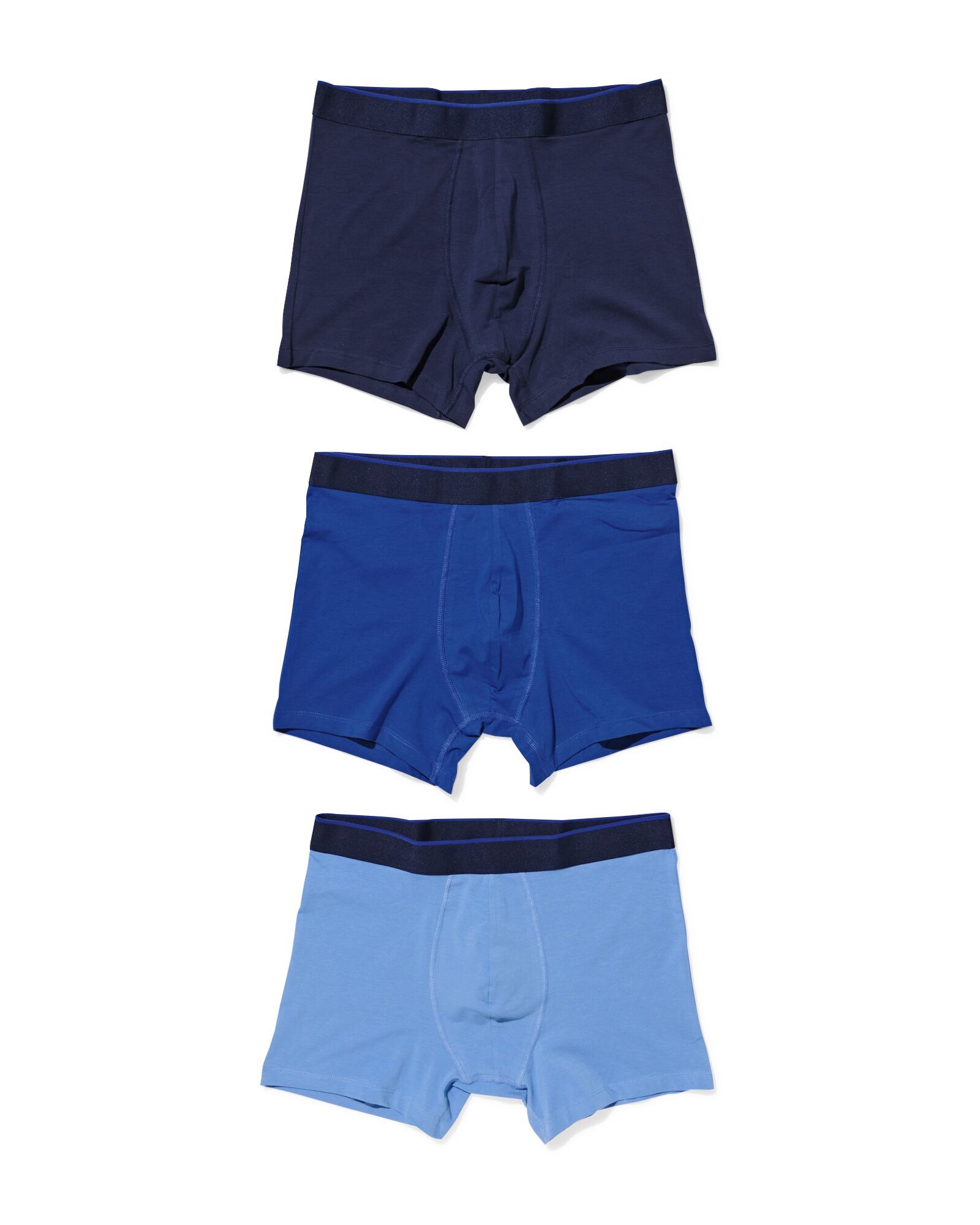 herenboxers - 3 stuks blauw blauw - 19168310BLUE - HEMA