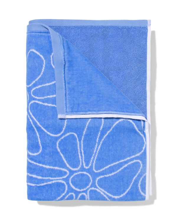 Strandtuch 90 &times; 180 cm Velours Blumen  - 5200168 - HEMA