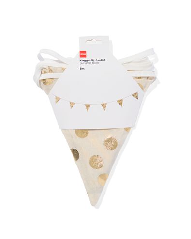 guirlande drapeaux textile dorée 8 m - 14250150 - HEMA