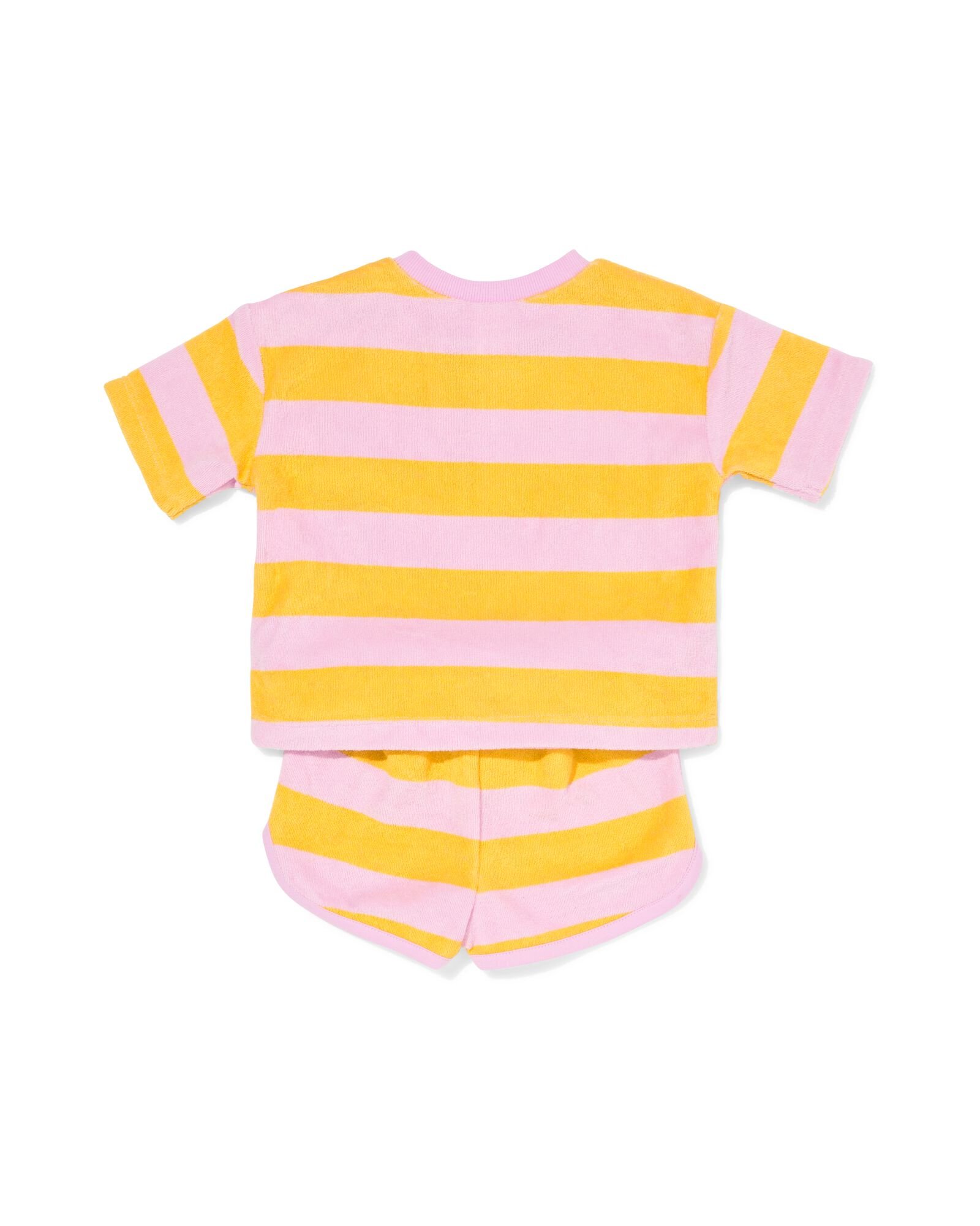 babykledingset comfy fit badstof strepen paars paars - 33029580PURPLE - HEMA