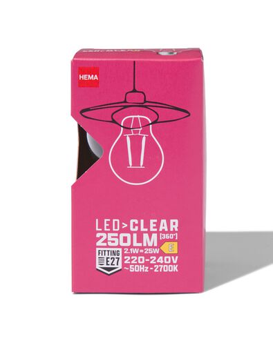 ampoule led poire clear E27 1,5W 250lm - 20000061 - HEMA