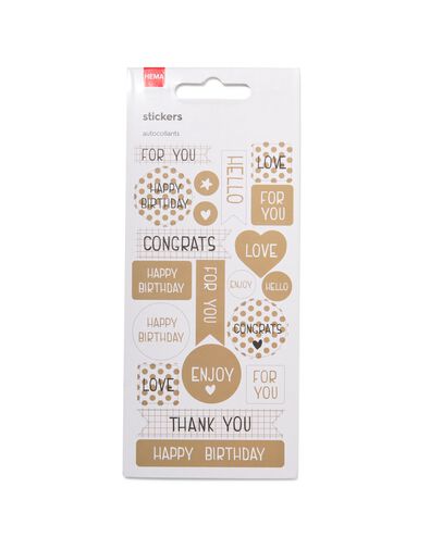 5er-Pack Aufkleberbogen, gold, 15.5 x 8 cm - 14700457 - HEMA