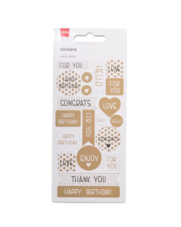 5er-Pack Aufkleberbogen, gold, 15.5 x 8 cm - 14700457 - HEMA